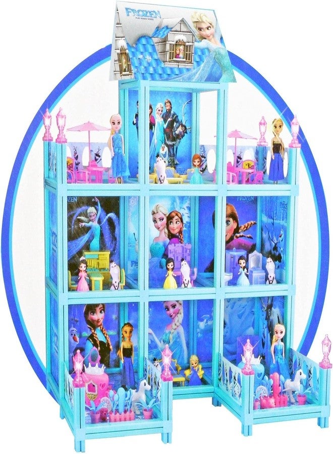 Babelly Frozen Doll House | Play Set | Girls Doll House | Play Set with Accessories | Dolls with Furniture| Role Play Set|Age for 3-8 Years (179- Pcs Frozen Doll House) - Image 1